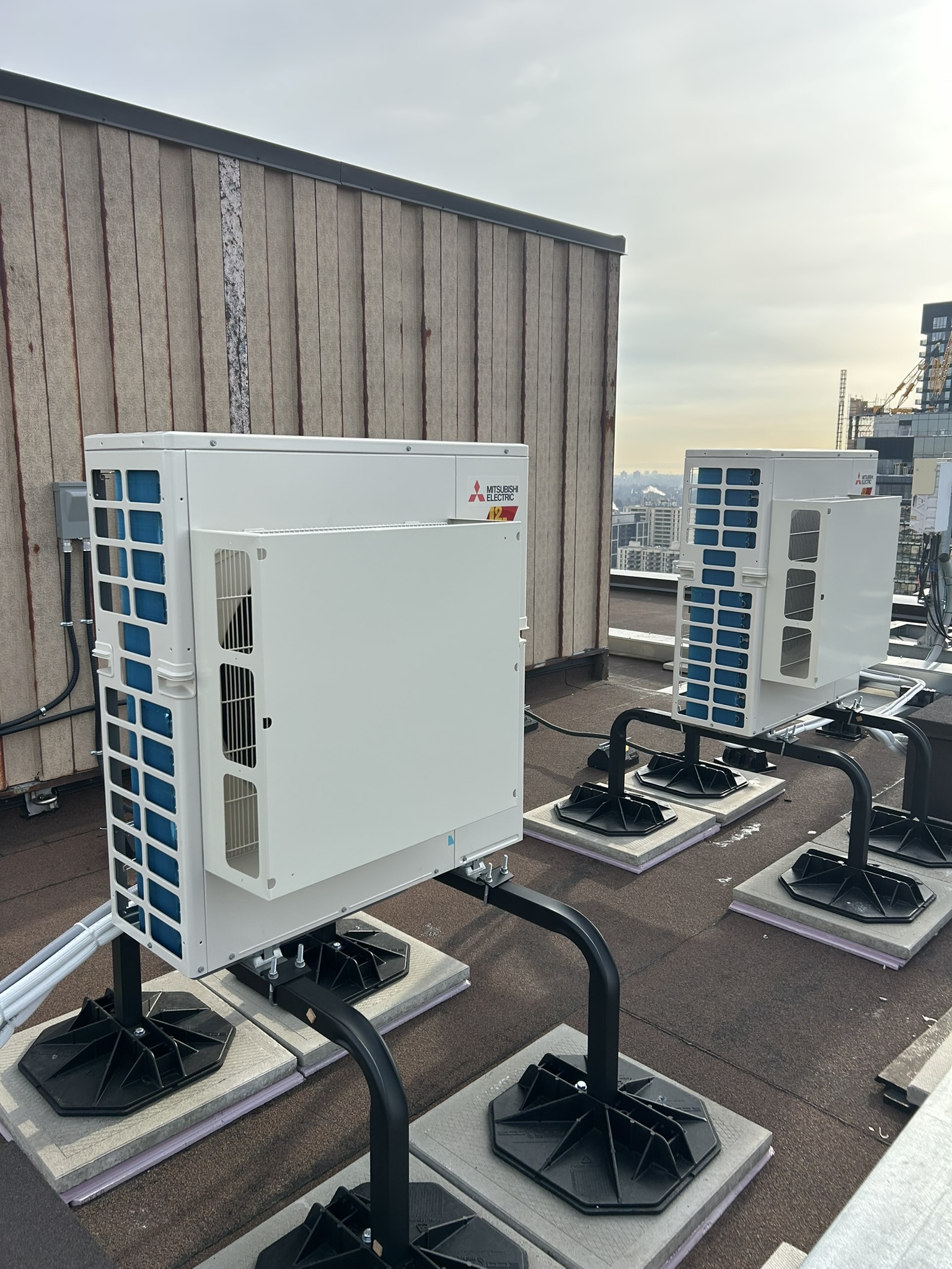 VRF condensers on a Toronto rooftop